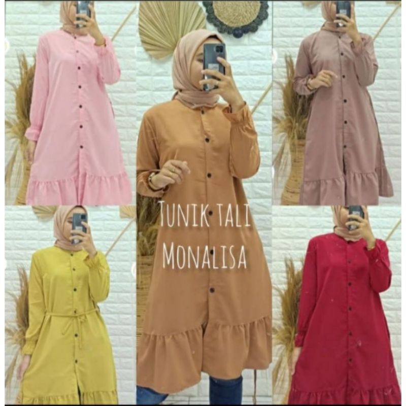 BAJU WANITA MUSLIM TUNIK KEMEJA POLOS PREMIUM TUNIK POLOS KEKINIAN TUNIK MUSLIM BAJU FASHION MUSLIM