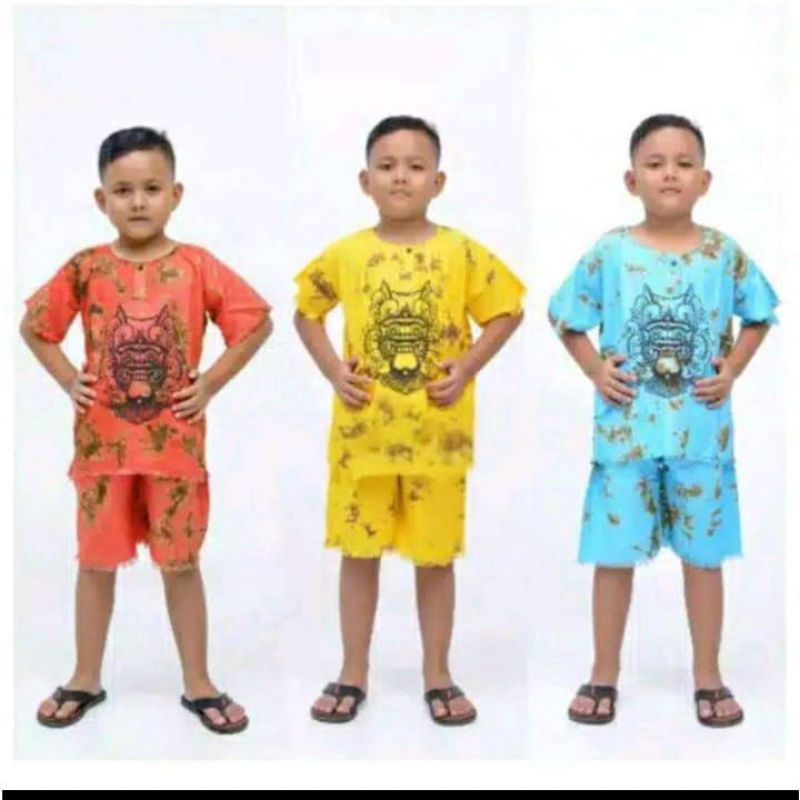 Baju Barong Setelan Anak Rayon Premium Baju Anak Setelan Barong Anak