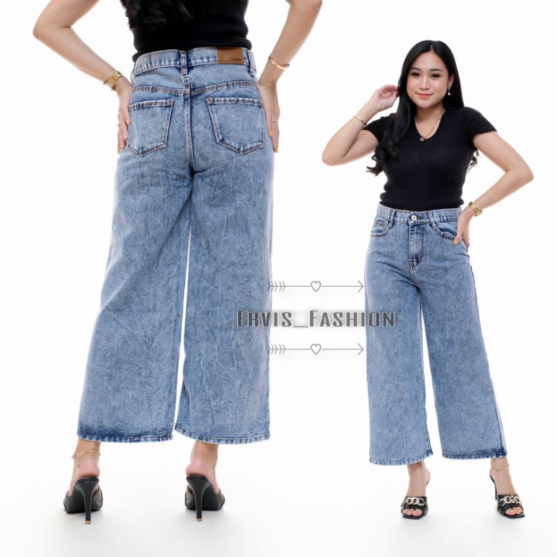 Celana Kulot 28 - 34 Jumbo Celana Jeans Wanita