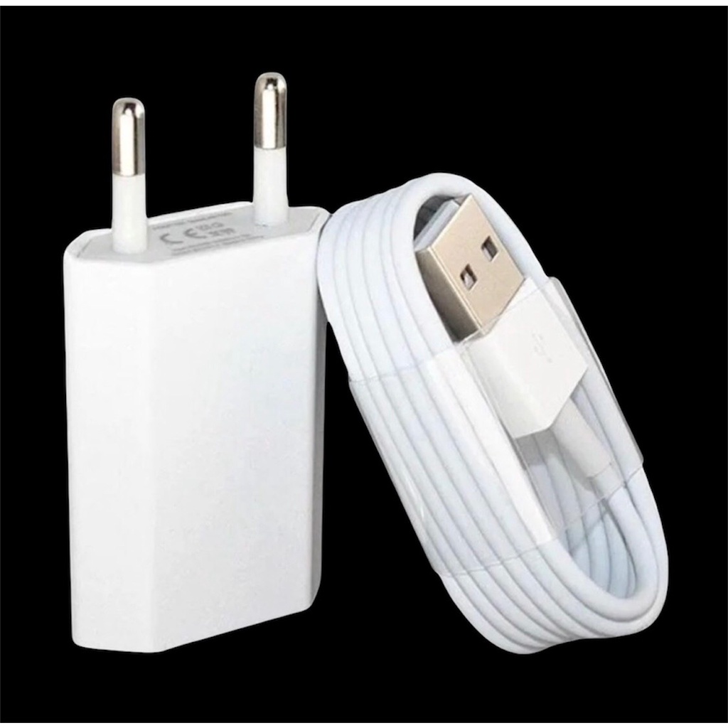 TRAVEL CHARGER + KABEL IPHONE 5 / 6 / 7 / 8 ORI 99% MODEL :A1300