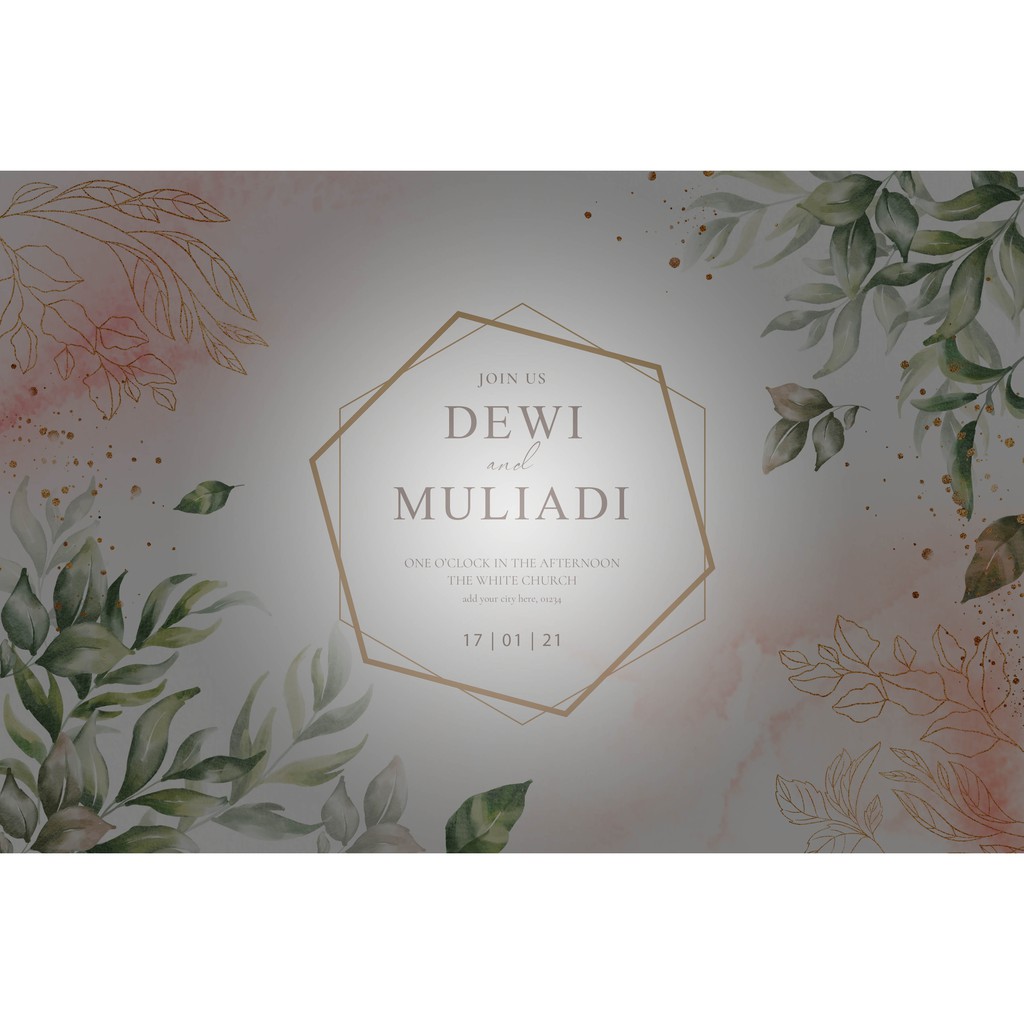 Undangan Digital Video Pernikahan Keren | Pink Floral