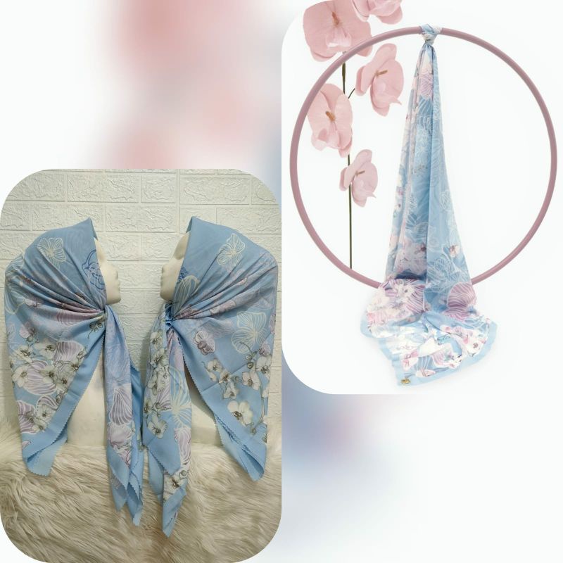 Hijab motif buttonscarves / hijab kw segiempat