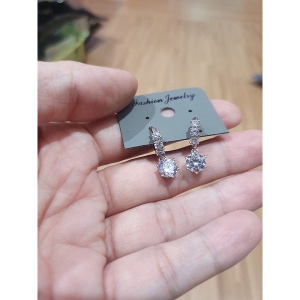 Anting Silver925 Premium Quality Anti karat anti alergi Earring Starling Silver mata kilau 8727