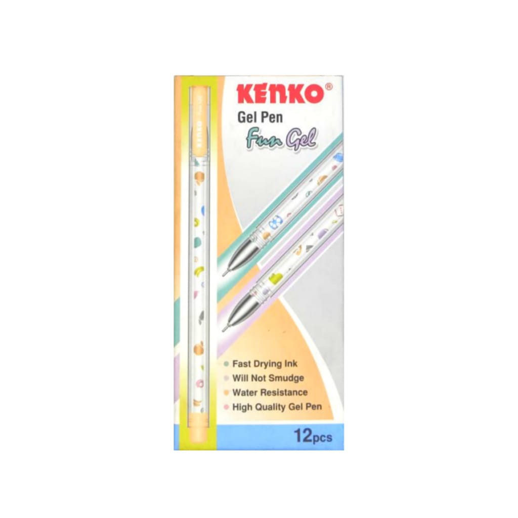 

Pen Gel Kenko Fun Gel Hitam - isi 12