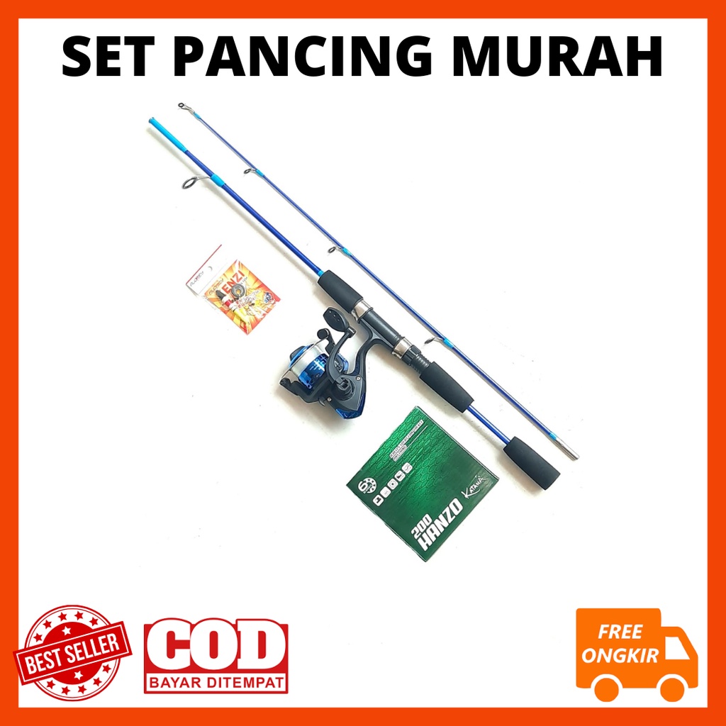 Set Pancing Lengkap Murah JORAN MODEL SAMBUNG 2 JAPAN STYLE dan REEL HANZO FREE SENAR Siap pakai