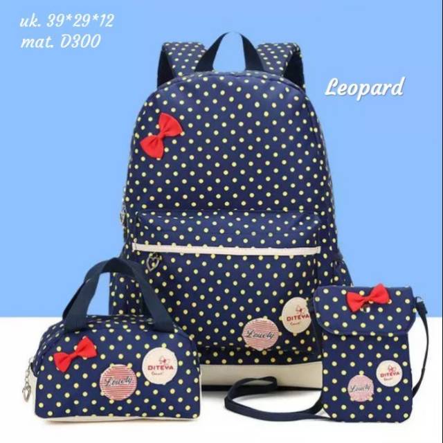 

Tas sekokah lucu polka pita