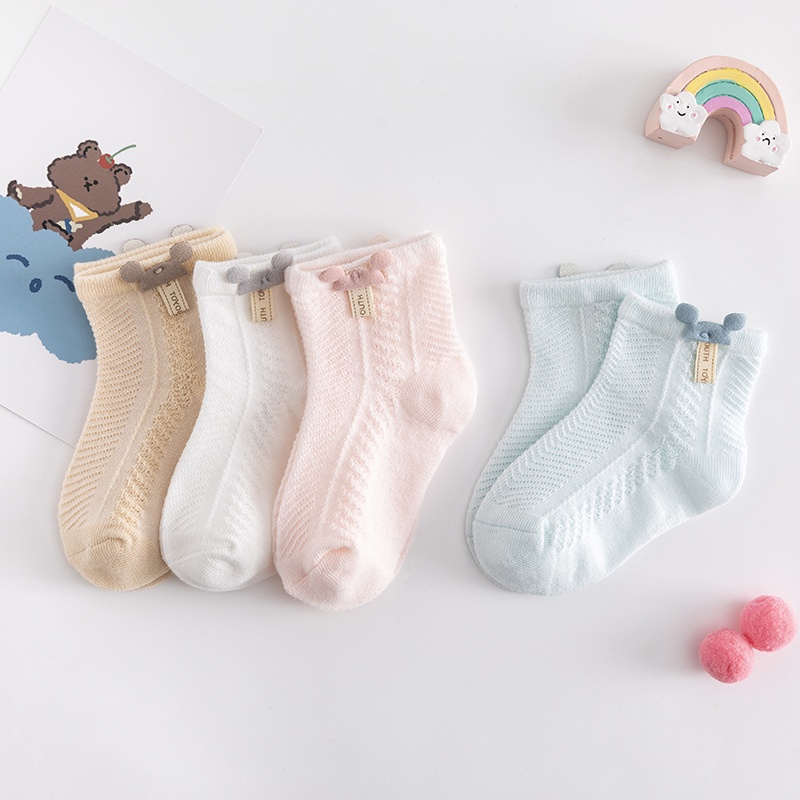 Kaus kaki bayi pendek motif mickey kaos kaki anak bahan katun anti slip/kaus kaki perempuan/kaus kaki bayi/C 241-242