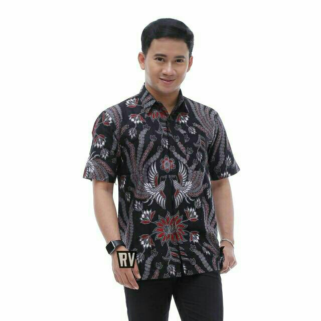 Kemeja Batik Lengan Panjang Size M L Xl Xxl Bswart Batik Hrb026 Kenongo Hem Panjang Padi