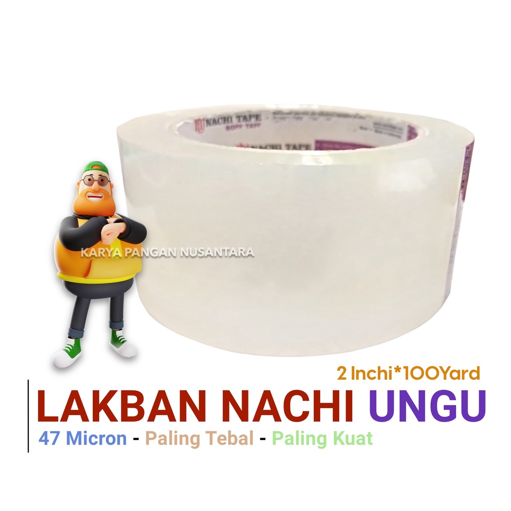 

Lakban Isolasi Tape Bening Nachi 2" Inch 100 Yard
