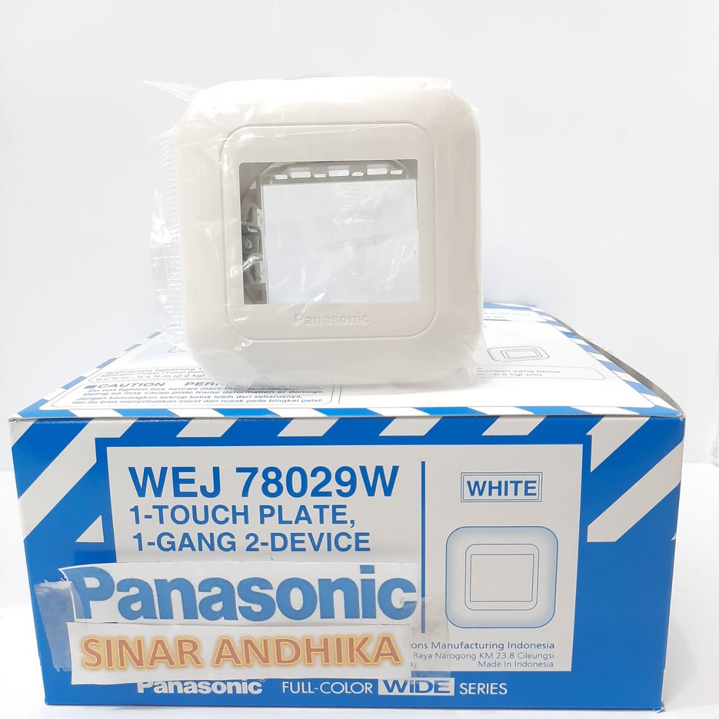 FRAME SAKLAR 1 GANG 2 DEVICE PUTIH PANASONIC WEJ 78029