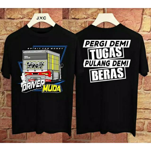 Kaos baju driver muda XL