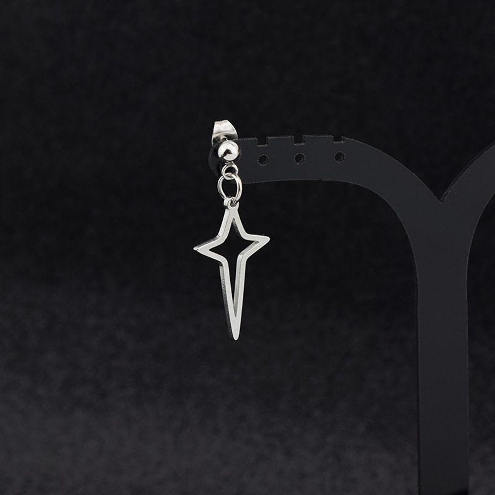 Mxbeauty Punk Cross Bintang Anting Geometris Unisex Anting Klip Anting Hoop Pesta Ear Studs Wanita Earrings