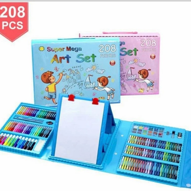 

New Super Mega Art set 208 pcs Crayon/set drawing anak 208 pcs