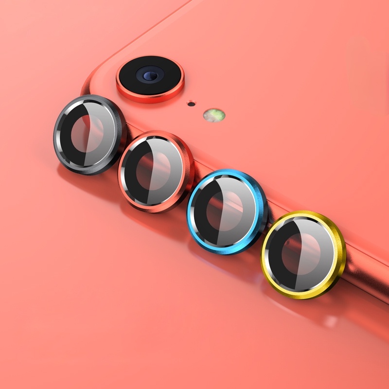 2 In 1 iPhone XR Back Rear Camera Lens Case Ring Cover Protector