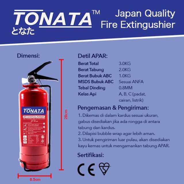 

Tabung pemadam ringga (isi powder )
