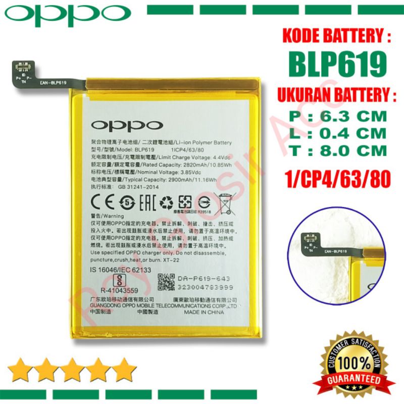 Baterai Original OPPO BLP619 BLP-619 A39 , Neo 10 , A57 , A57M