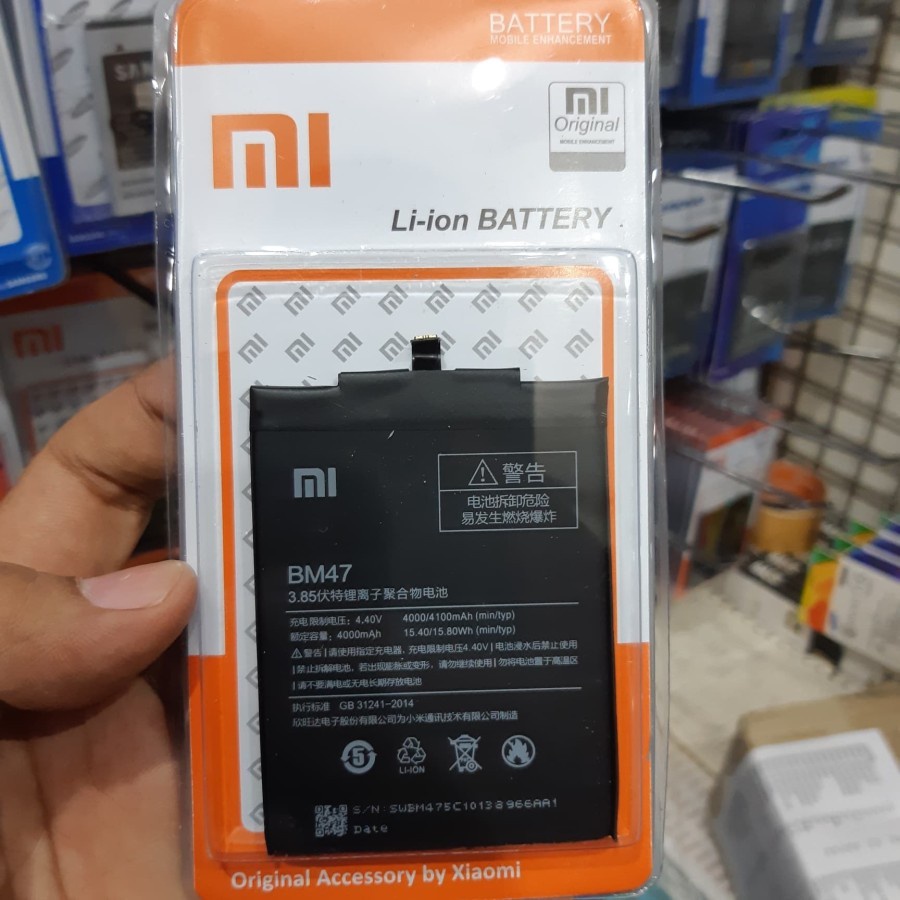 Batre Baterai Xiaomi Xiomi BM-47 Batre Redmi 3/4X Original Battery Hp