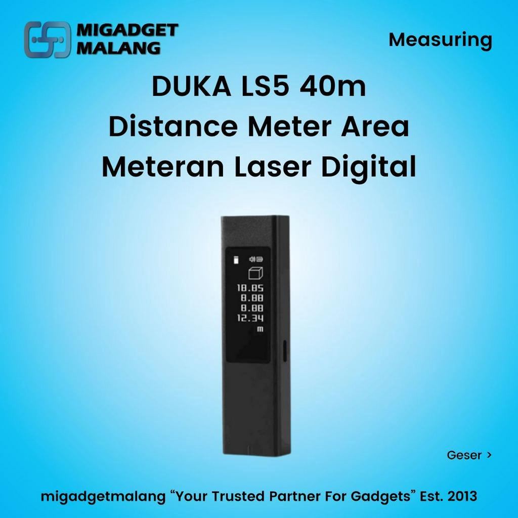 DUKA LS5 LS 5 40m Distance Meter Area Volume Angle Laser Range Finder Meteran Laser Digital