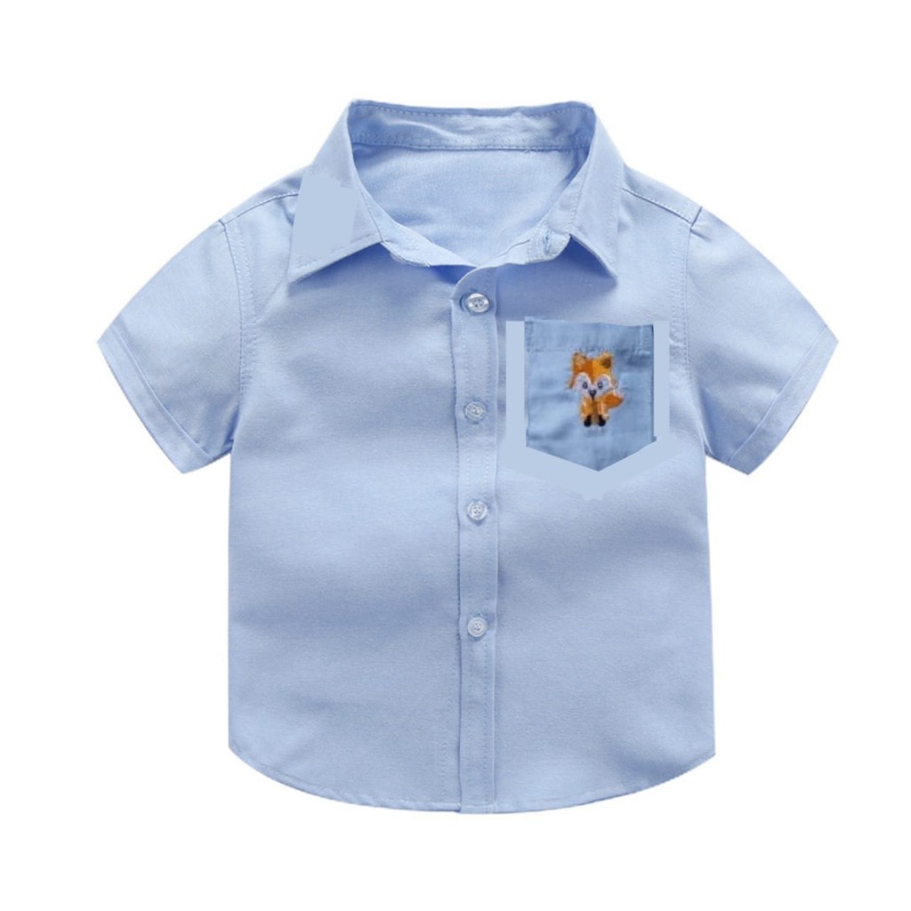 plazababyku PASSWORD ATASAN KEMEJA LIL FOX Baju Anak Laki Bahan Oxford 1 - 7 Tahun