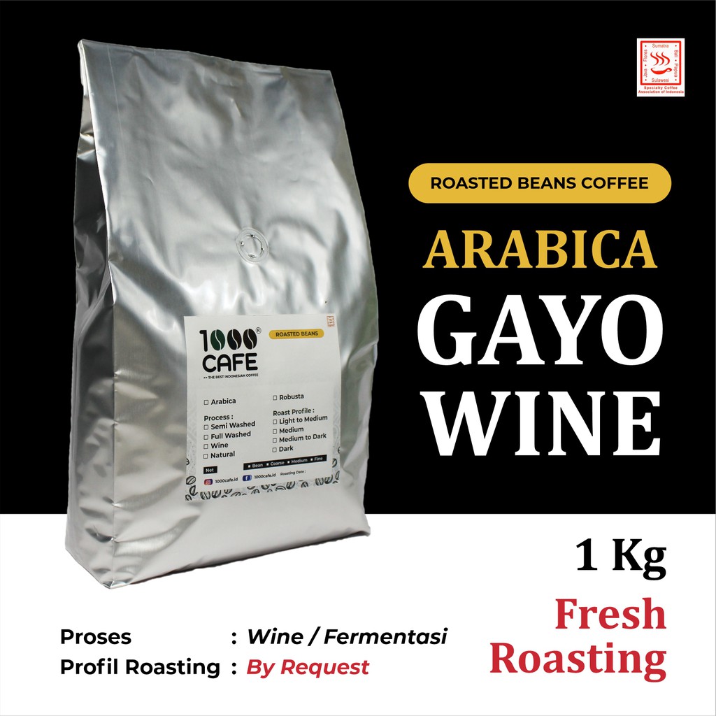 

Biji Kopi Arabica Gayo Wine Premium 1Kg