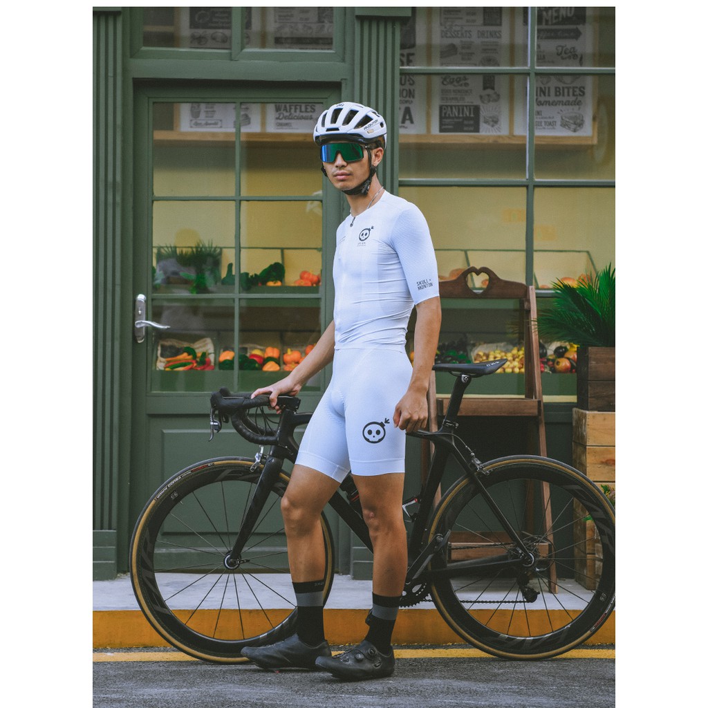 Mens White Cycling Bib Shorts For Sale, 60% OFF