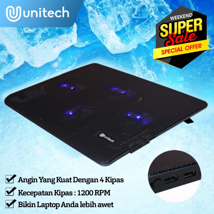 Cooler Laptop Coolingpad - Pendingin Laptop Notebook Unitech N1314