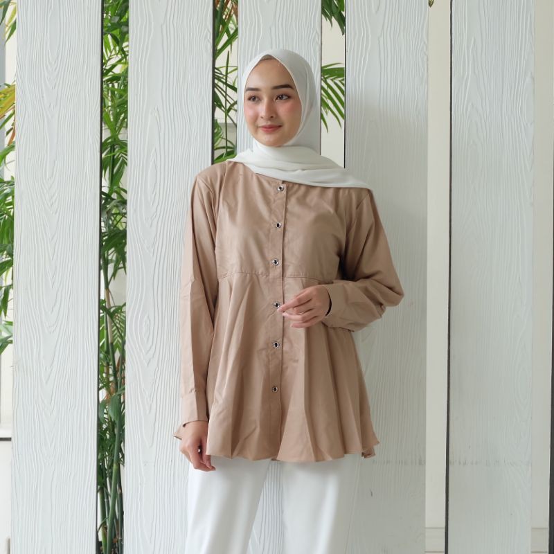 blouse Wanita/atasan toyobo premium/terbaru/murah-khaki