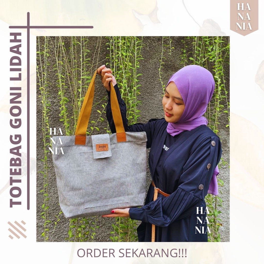 TOTEBAG Lidah Goni Sintetis Tote bag Wanita Tebal Motif LUCU Model Baru