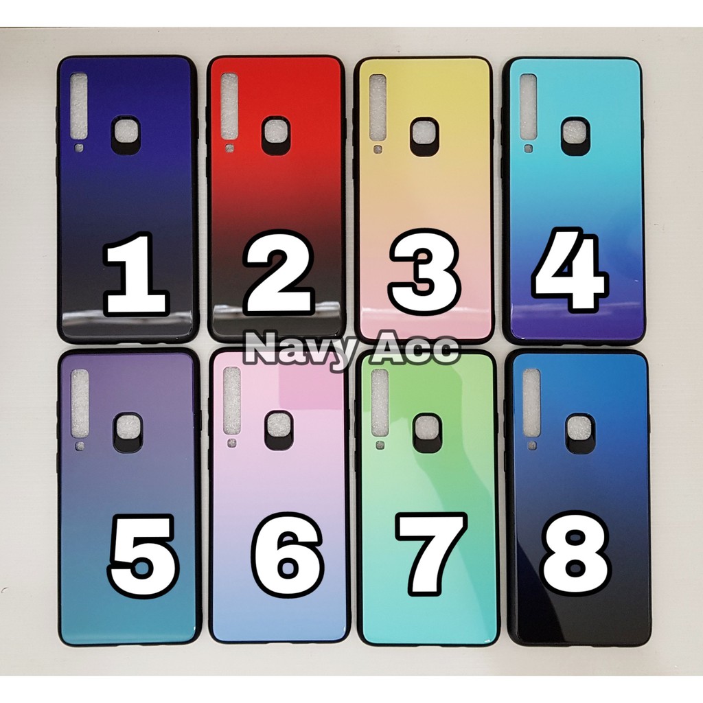 Glass Case Gradiante Samsung A7 2018 - A9 2018 -  Glass Back Case A750 - A9