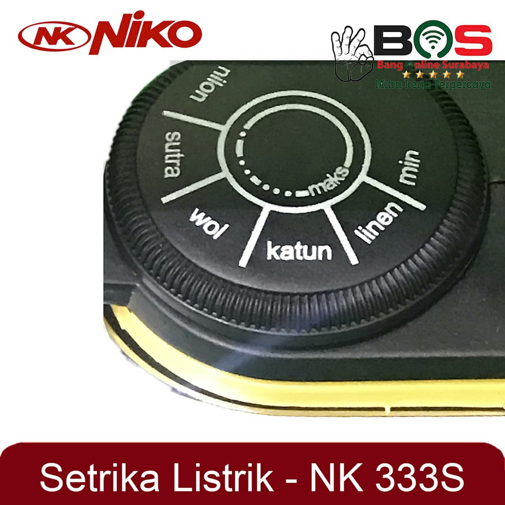 Setrika Listrik Niko NK-333S NK 333S NK333S Setrika Berkualitas dan Kuat