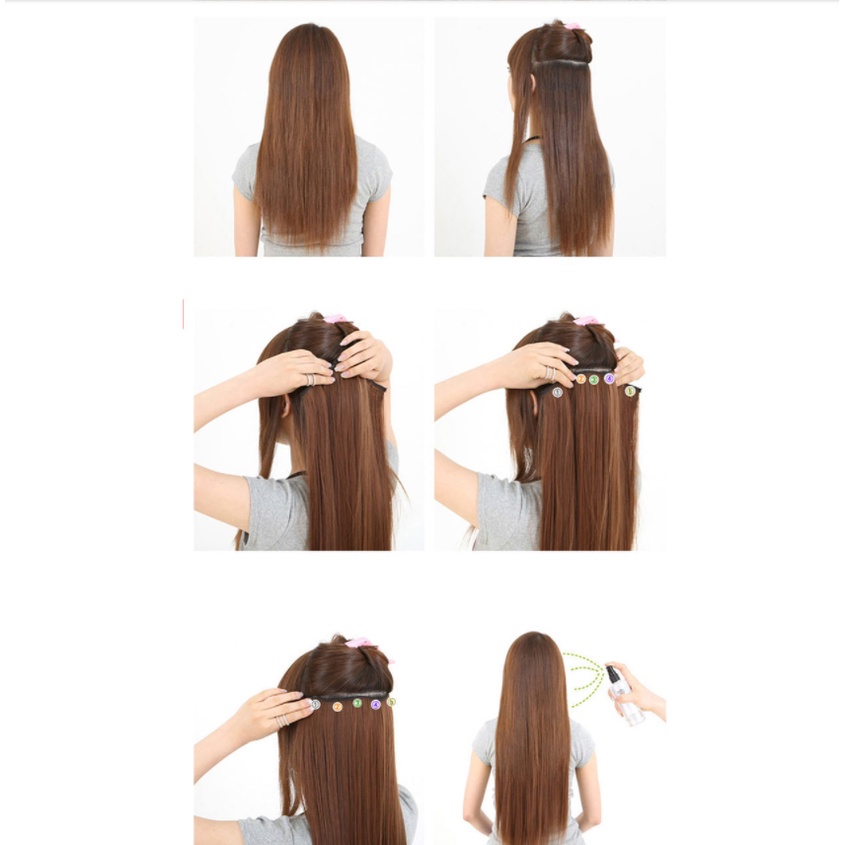 Hairclip korean Wave Blow (ombak bawah) 50cm - 60cm rambut palsu curly