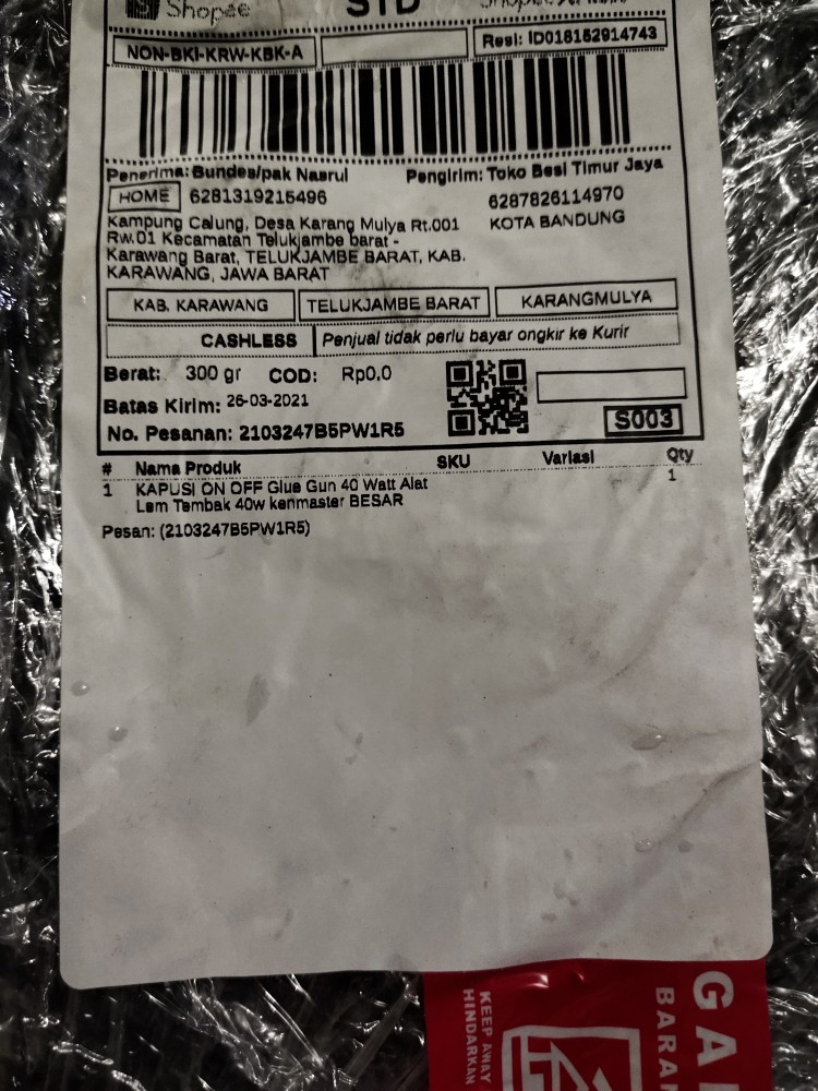 Kapusi On Off Glue Gun 40 Watt Alat Lem Tembak 40w Kenmaster Besar