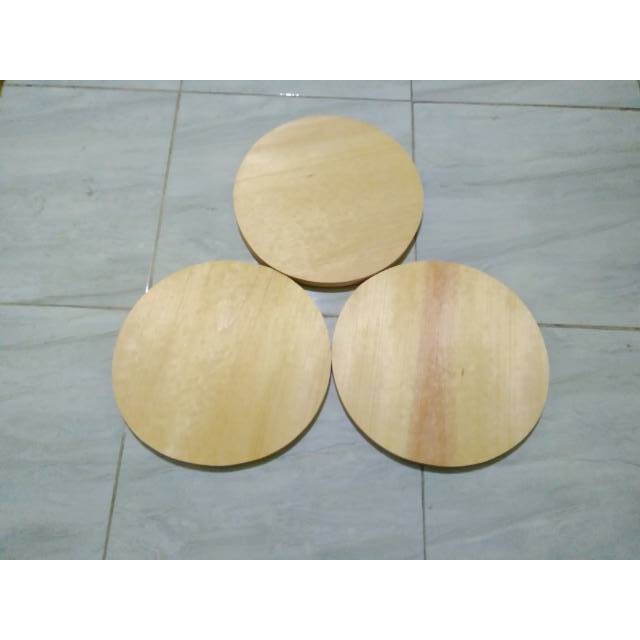 Talenan Kayu Pinus Bulat Diameter 30cm / Wooden Cutting Board / Talenan Pizza