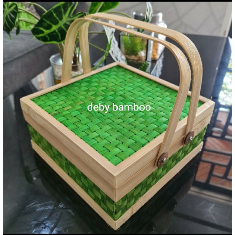 Jual Rantang Bambu Keranjang Bambu 20cm25cm30cm Shopee Indonesia 1049