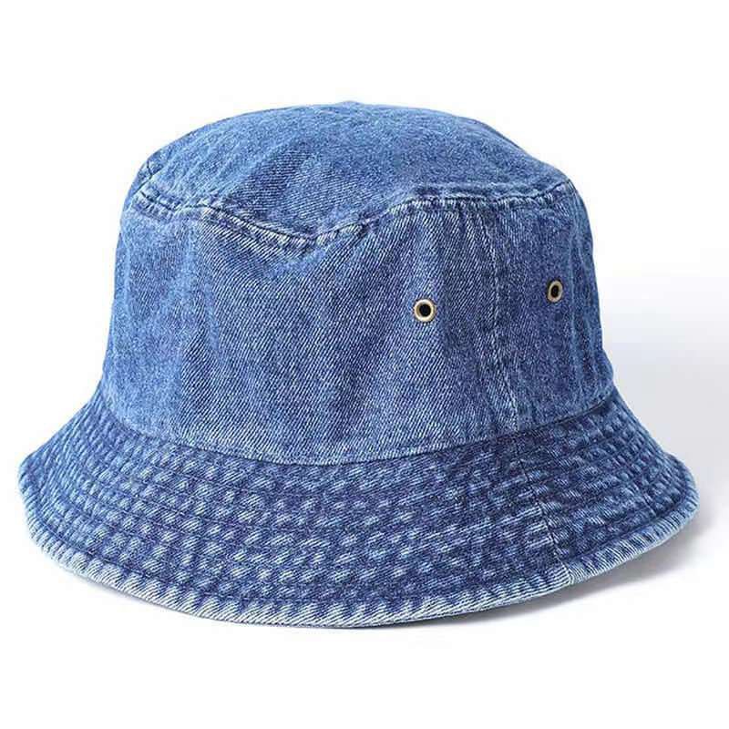 Bucket Hat Unisex Fashion Outdoor Katun Retro Korea Koboi Topi Ember untuk Wanita Kasual Pasangan Visor Hat