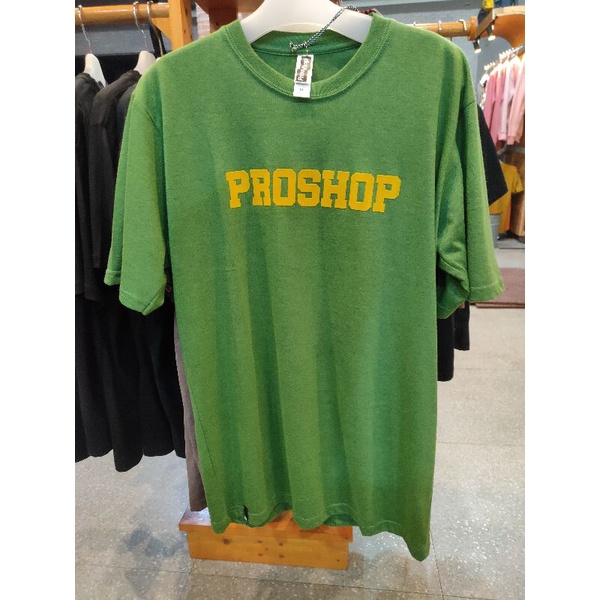 PROSHOP | PROSHOP Yellow Logo Green TSHIRT ORIGINAL Kaos Proshop Original All Size Kaos Distro