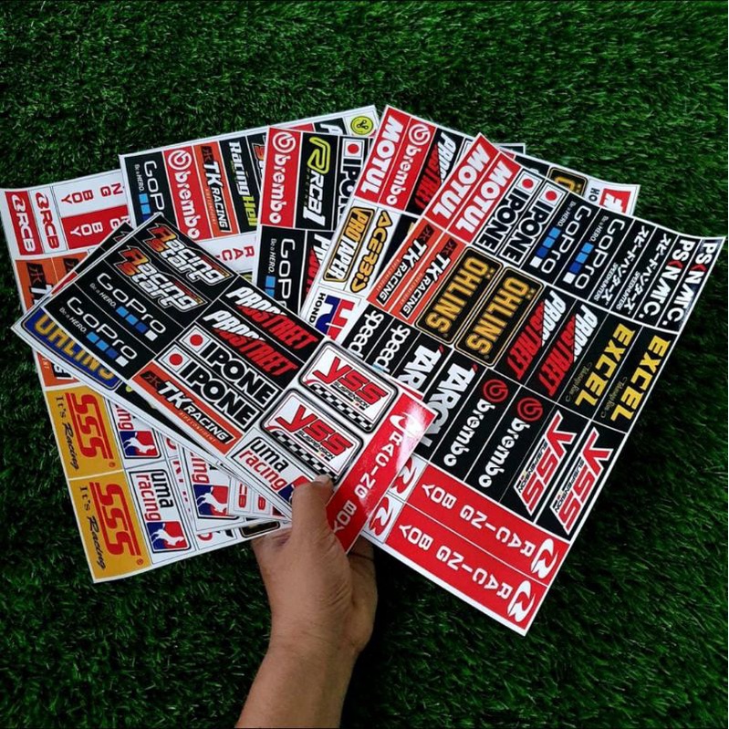 Jual Sticker Racing Sticker Pack Sticker Sponsor Sticker Motor Sticker Kecil2 Cocok Buat Motor