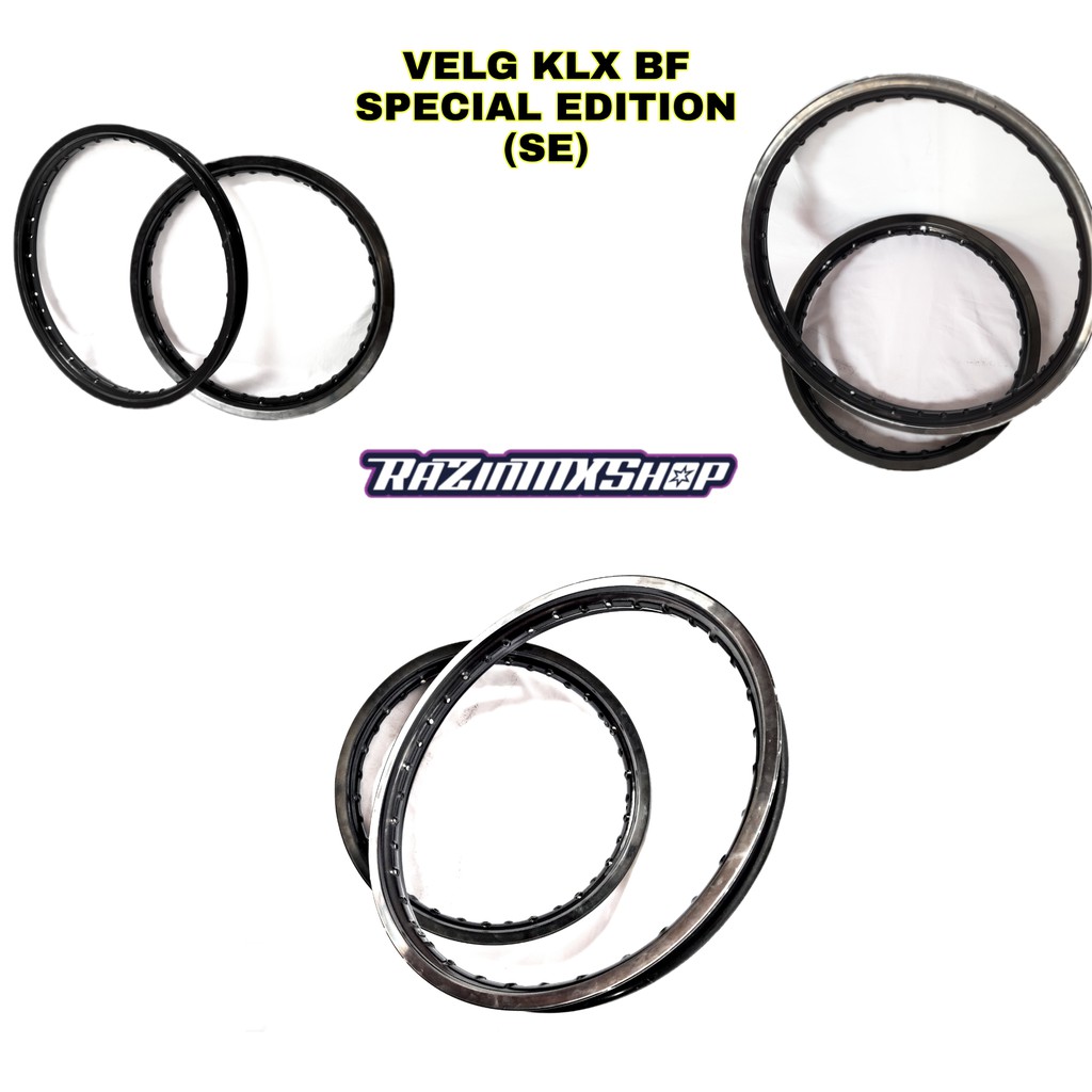 Sepasang Velg Original Copotan Motor Kawasaki KLX BF Special Edition (SE)