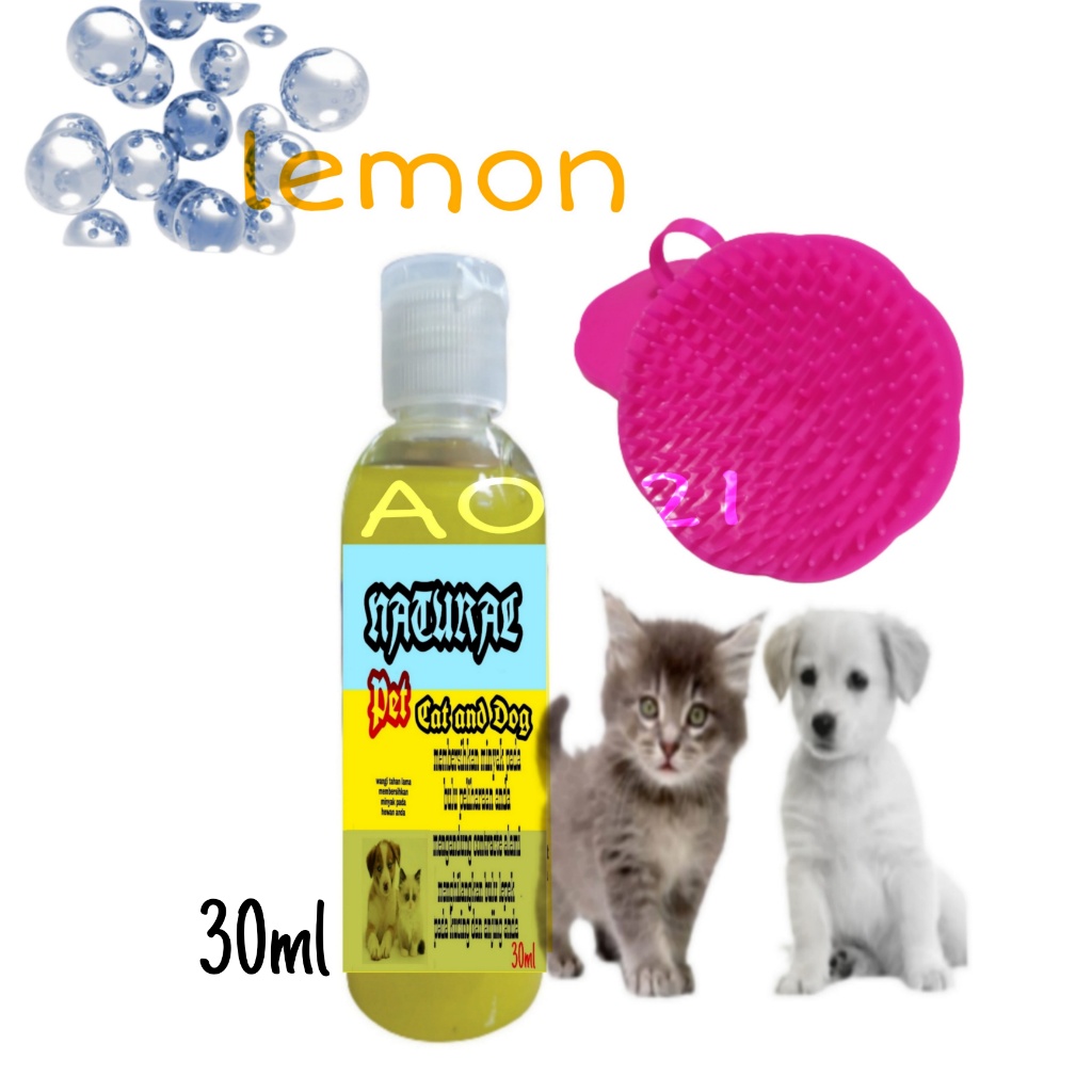 paket grooming lengkap hewan anjing kucing shampoo natural 30ml dan sisr bulat anti kutu bakteri