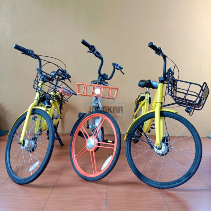 SEPEDA OFOBIKE MOBIKE OBIKE ANYWHEEL MINION ASLI ORIGINAL EKS SINGAPORE CITY OFOBIKE 24 INCH