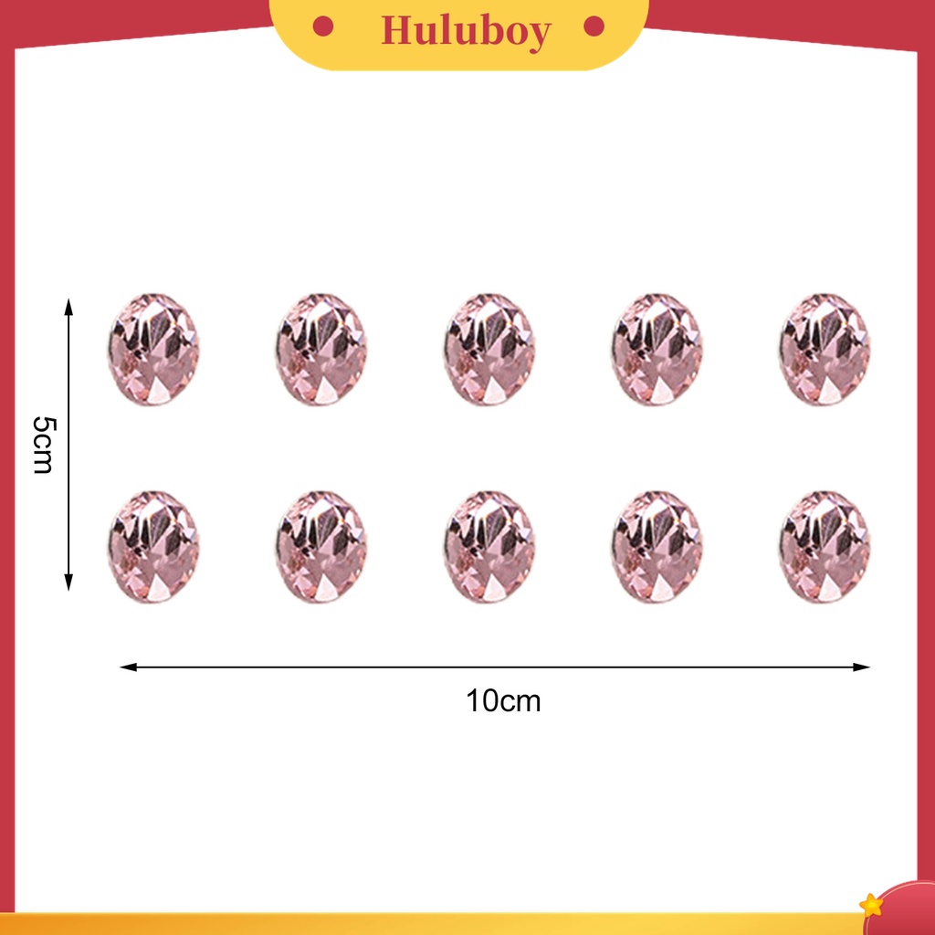 Huluboy Huluboy♡ 10pcs Kristal Imitasi Warna Pink Untuk Dekorasi Nail Art