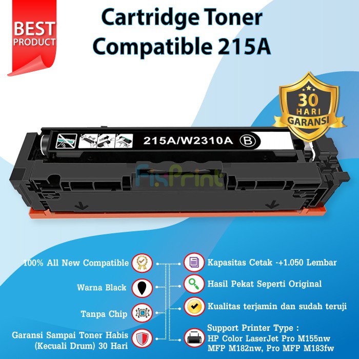 Cartridge Toner Compatible HP 215A W2313A W2312A W2311A W2310A Printer M155nw M182nw M183