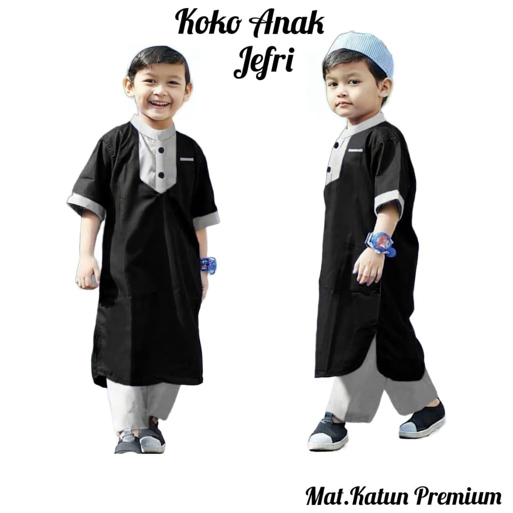 COD Setelan Baju Koko Anak Laki-Laki Terlaris + Peci Koko Jubah Anak Termurah 0 - 10 Tahun