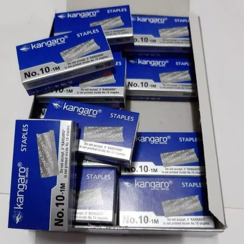 isi stapler isi staples kecil no 10 kangaroo harga perkotak ( isi 20 kotak kecil ) grosir refill