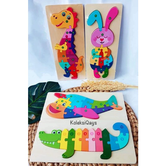 Puzzle Edukasi Angka Hewan