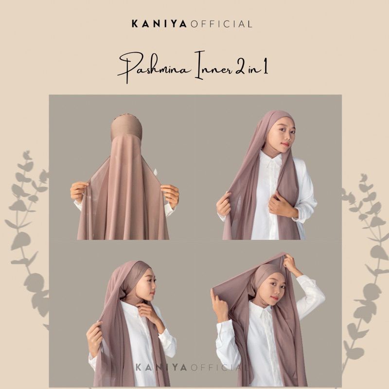 Pashmina inner 1in2 / Pashmina Ciput / Pashmina ryma