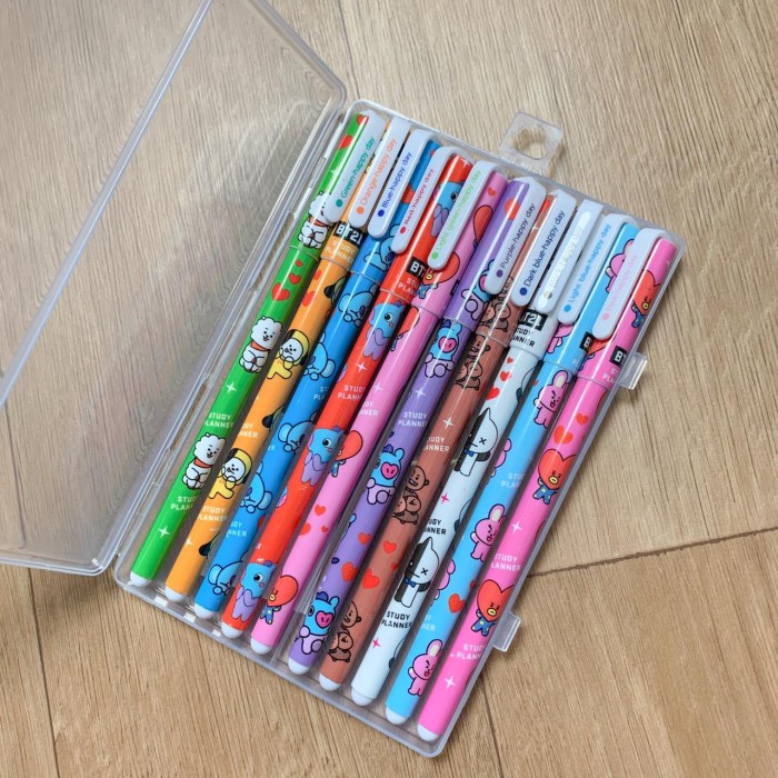 

Promo Bulan Ini Paket 10 Pulpen Gel Tinta Warna Warni Marble Karakter Bt21/Bts Kpop Bergaransi