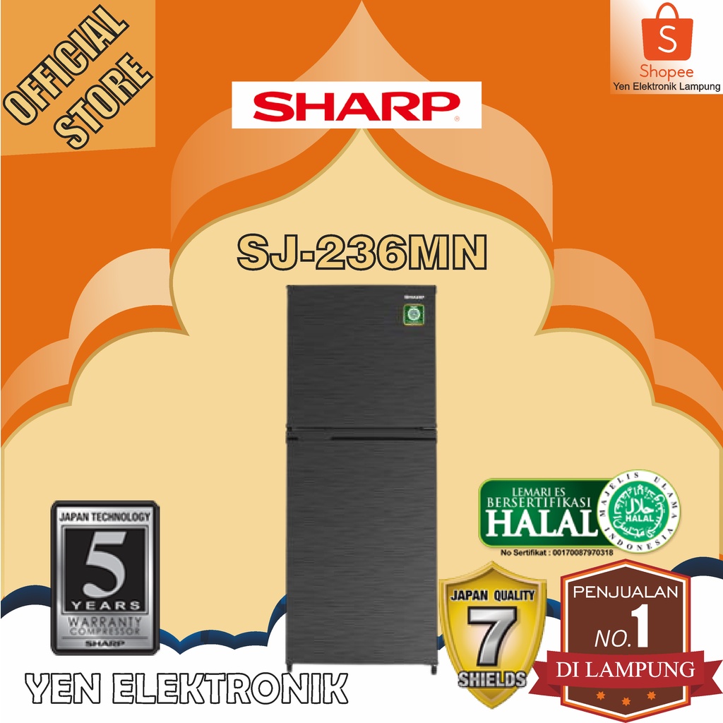 Kulkas SHARP SJ 236MN - Kulkas 2 Pintu 205 Liter Garansi Resmi SHARP 5 Tahun