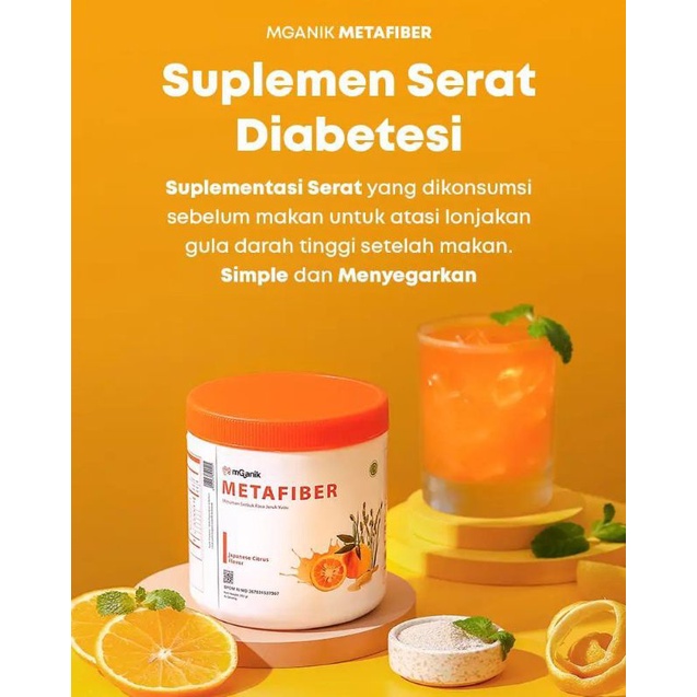 (Bisa COD) mganik Metafiber 252gr/minuman serat untuk diabetes/original