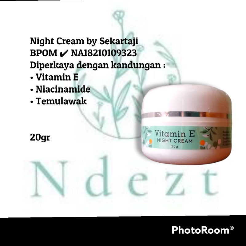 Night Cream (ayu bulus) Ndezt By Sekartaji BPOM kemasan baru
